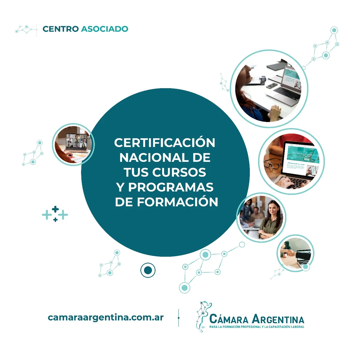 Placa de la Cámara Argentina sobre certificación nacional de cursos y programas de formación