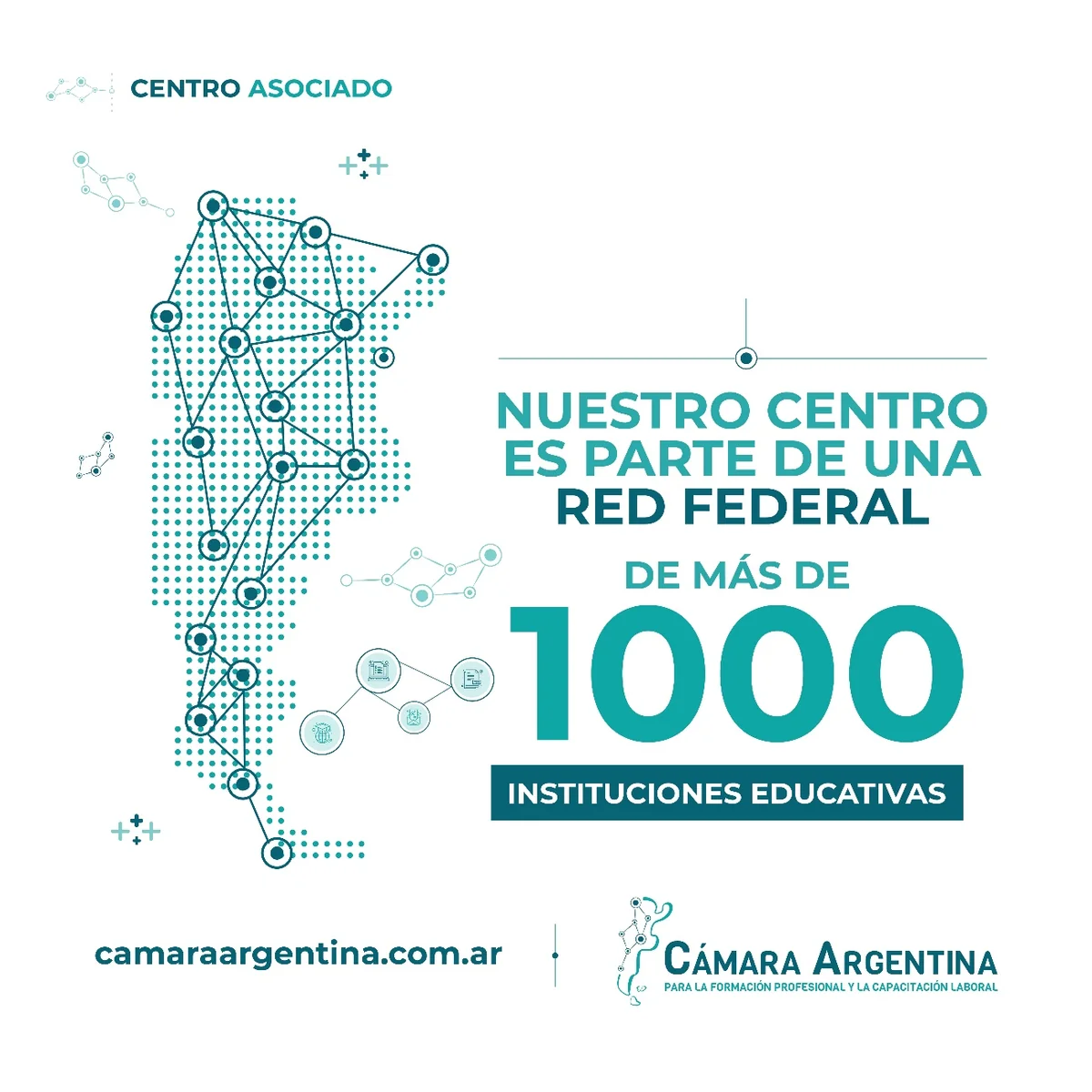 Placa de la Cámara Argentina sobre la red federal de instituciones educativas